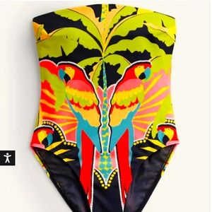 Boden Parrot Bandeau Swimsuit